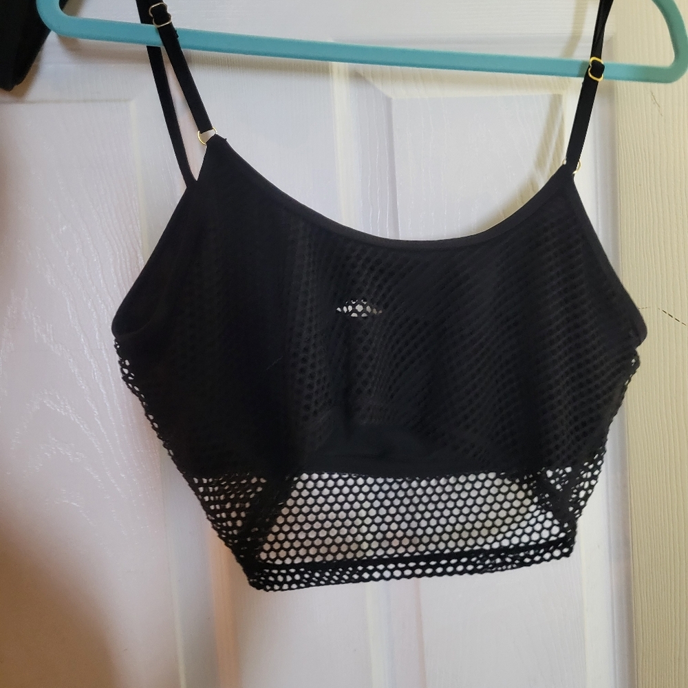 Refuge black bikini set, with fishnet details/cut outs size XL NWT - Picture 6 of 12